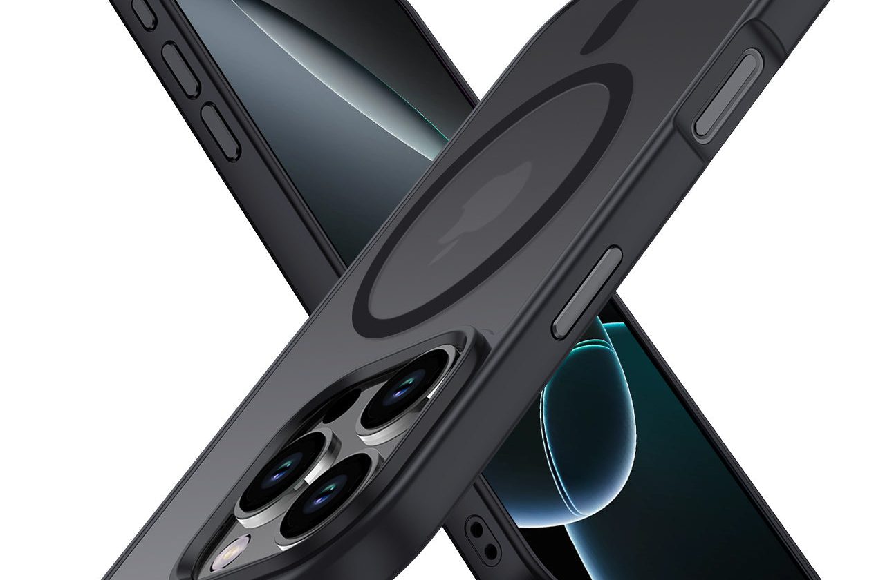 Cover magnetica opaca nera per iPhone compatibile con MagSafe