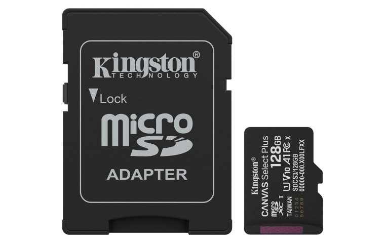 Scheda microSDXC Kingston Canvas Select Plus con adattatore SD